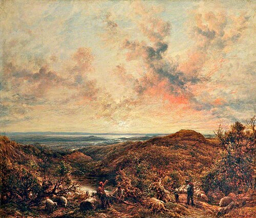'Over some wide-watered shore', 1864, John Linnell
