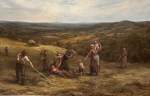 Haying and Playing, 1872, John Linnell