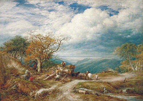 The Timber Waggon, 1872, John Linnell