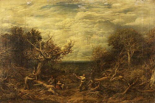 The Wood-Cutters, 1873, John Linnell