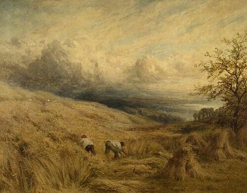A Cornfield in Surrey, , John Linnell