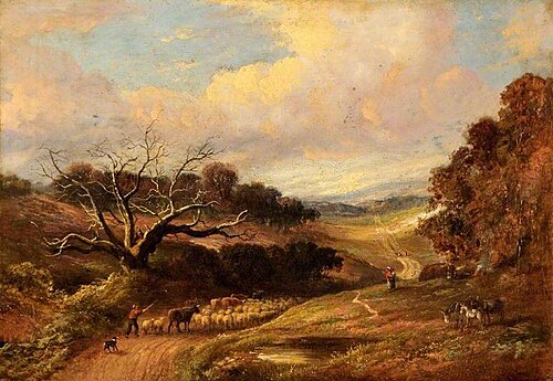 Sheep and Cattle Droving, , John Linnell