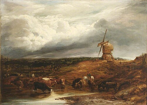 Landscape with Windmill, , John Linnell