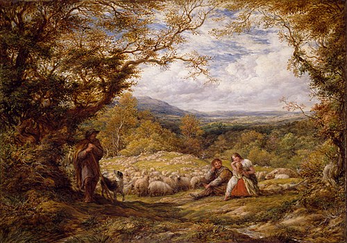 The Sheep Drive, 1863, John Linnell