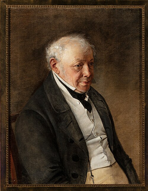 Portrait of Ksawery Bębnowski, artist's father-in-law, captain in Kościuszko's army, 1845, Ivan Khroutski