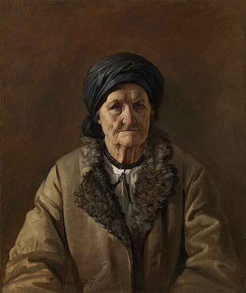 Portrait of Belorussian Landlady Potiralovskaia, 1857, Ivan Khroutski