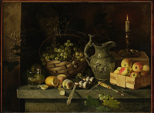 Nature morte avec des jumelles., 1839, Ivan Khroutski