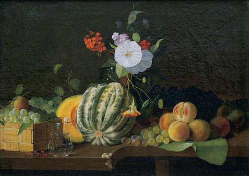 Still life. Flowers and fruits, 1850, Ivan Khroutski