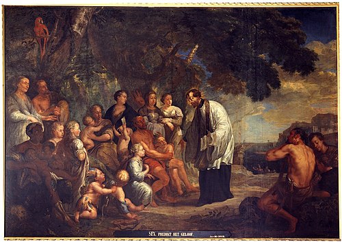 Saint Francis Xavier preaching the Faith, 1700, Jan Coxie
