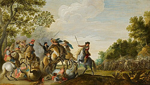 Cavalry engagement, 1650, Cornelis de Wael
