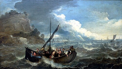 Calming the storm, 1650, Cornelis de Wael