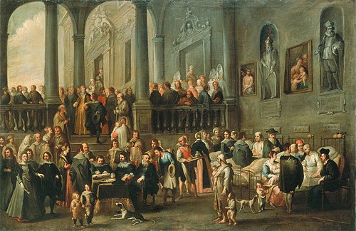 The Guests of Honour Visiting a Hospital, 1642, Cornelis de Wael