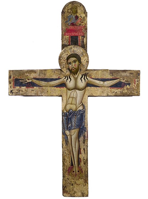 Painted crucifix, , Margarito