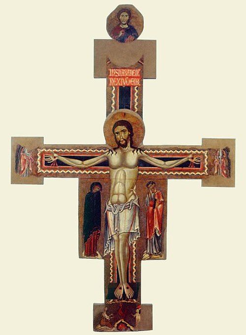 Painted crucifix, , Margarito