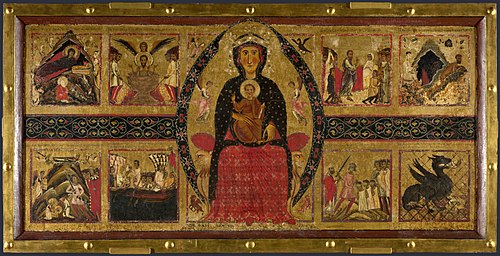The Virgin and Child Enthroned, with Narrative Scenes, 1250, Margarito