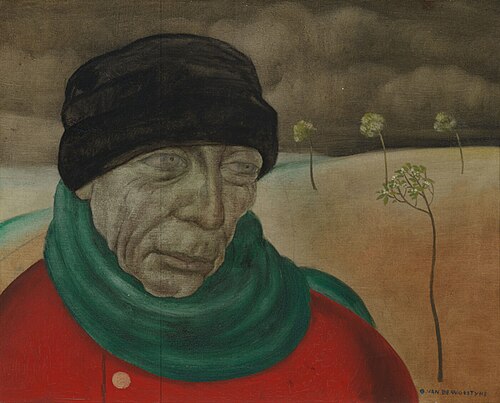 Tucked-in farmer, 1915, Gustave Van de Woestijne