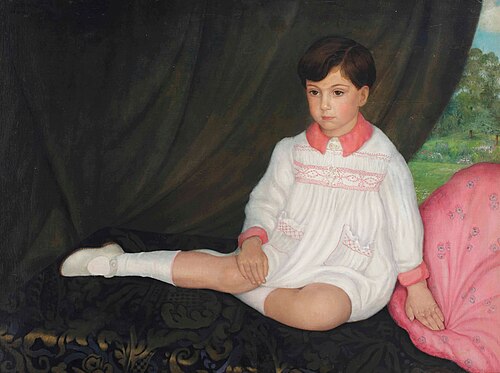 Seated boy, 1917, Gustave Van de Woestijne