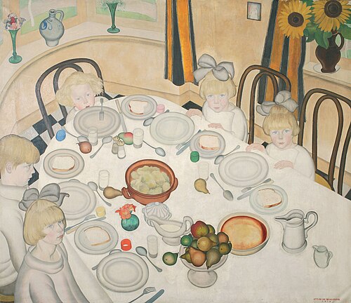 La table des enfants, 1919, Gustave Van de Woestijne