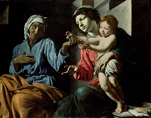Madonna and Child with St Anne, 1633, Battistello Caracciolo