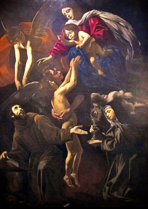 Madonna of the Purification of the Soul with Saints Francis and Clare, , Battistello Caracciolo