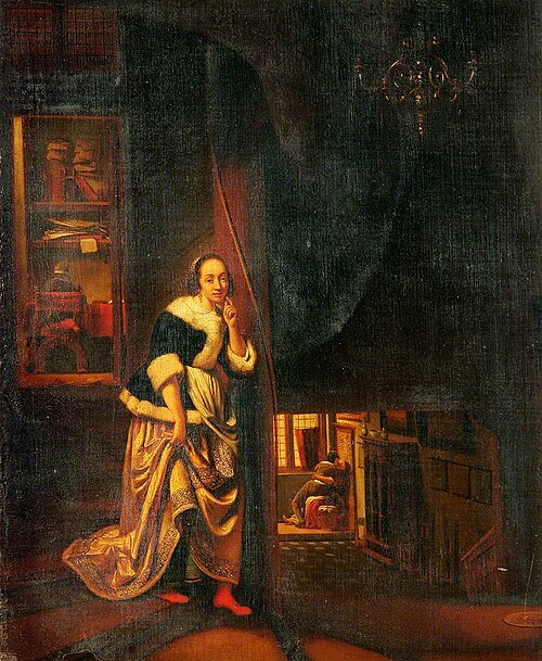 The Listening Maid, , Cornelis Bisschop