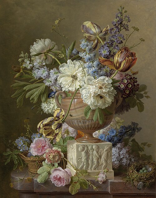 Flower Still-life with an Alabaster Vase, 1783, Gérard van Spaendonck