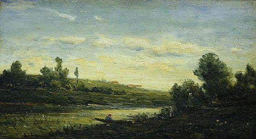 On the River Oise, 1870, Charles-François Daubigny