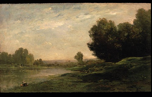 The Banks of the Oise, 1871, Charles-François Daubigny
