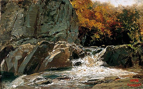 The Waterfall, 1873, Charles-François Daubigny