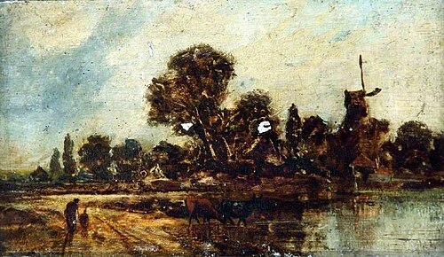 Landscape with a Mill, , Charles-François Daubigny