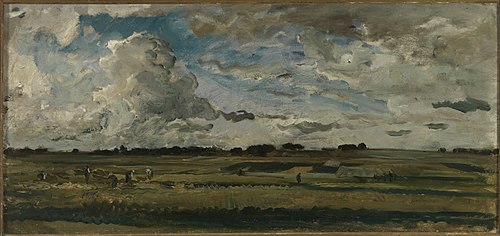 Paysage aux moissonneurs, 1875, Charles-François Daubigny