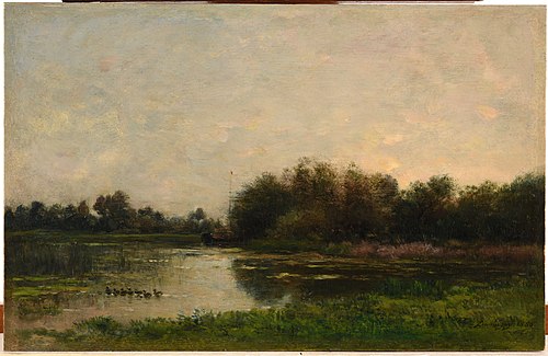 Bords de l'Oise, 1860, Charles-François Daubigny