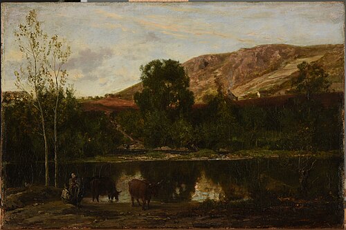 Paysage, étang, , Charles-François Daubigny