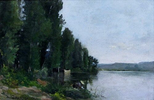 Lavando, 1861, Charles-François Daubigny