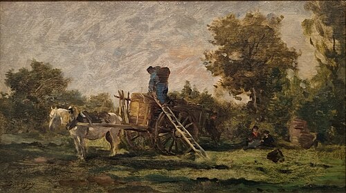 Les vendanges ou la cueillette de pommes, 1865, Charles-François Daubigny