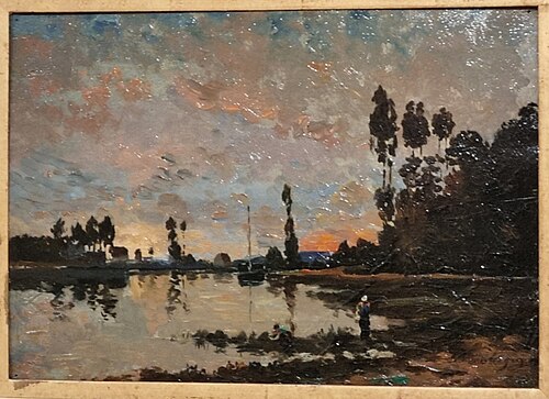 Soleil couchant sur l'Oise, 1865, Charles-François Daubigny