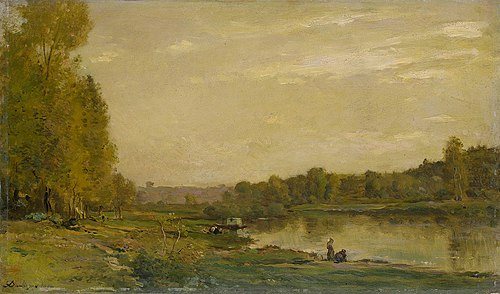 Landscape on the River Oise, 1872, Charles-François Daubigny
