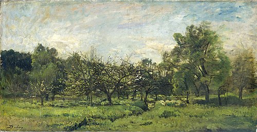 Orchard, 1865, Charles-François Daubigny