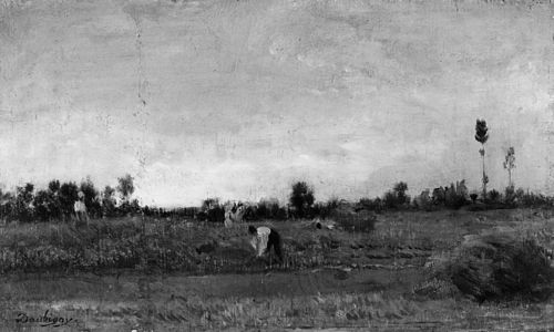 Landscape with Gleaners, 1850, Charles-François Daubigny