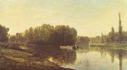 Les Bords de l'Oise, 1859, Charles-François Daubigny