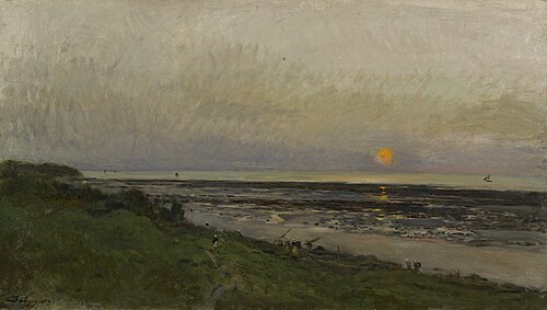 Sunset at Villerville, 1874, Charles-François Daubigny