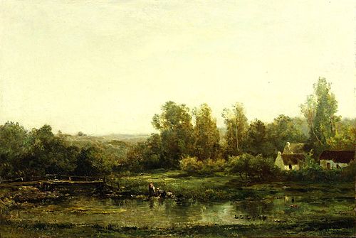 Les Blanchisseuses, 1870, Charles-François Daubigny