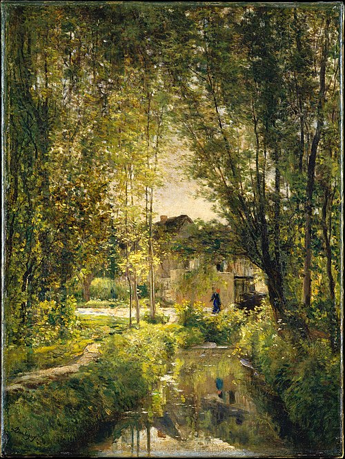 Landscape with a Sunlit Stream, 1877, Charles-François Daubigny