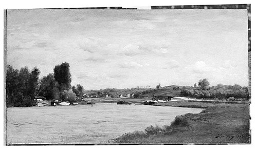 Landscape on a River, 1863, Charles-François Daubigny