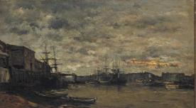 The port of Bordeaux, 1869, Charles-François Daubigny