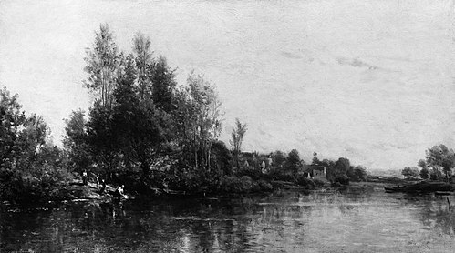 The Banks of the Oise, 1863, Charles-François Daubigny