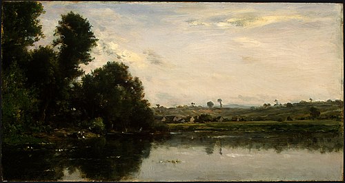 Washerwomen at the Oise River near Valmondois, 1865, Charles-François Daubigny