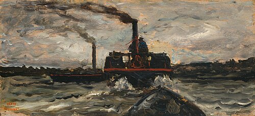 River Boat, 1860, Charles-François Daubigny