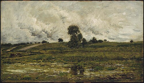 Rising Ground Near Villeneuve-St. Georges, 1875, Charles-François Daubigny