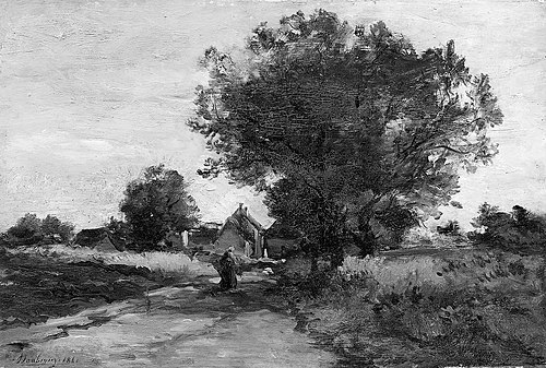 Village Road, 1861, Charles-François Daubigny